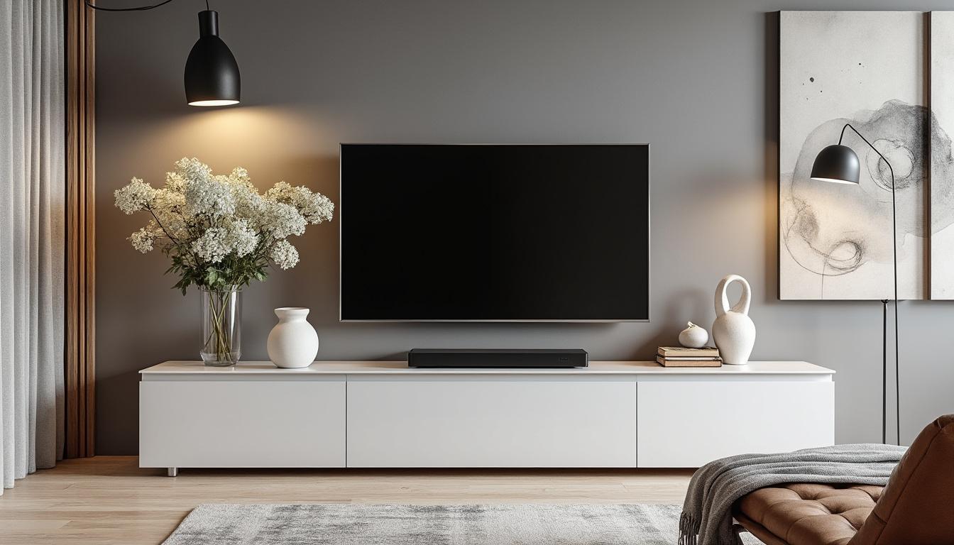 découvrez le meuble tv kikua de 130 cm en blanc brillant, idéal pour optimiser l'espace dans les petites pièces. alliant élégance et fonctionnalité, ce meuble moderne s'intègre parfaitement à votre décoration tout en offrant un rangement pratique pour vos appareils et accessoires. un choix incontournable pour un salon chic et bien organisé.