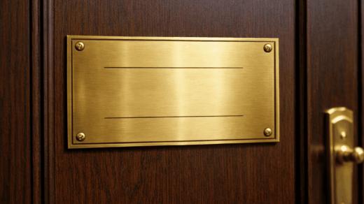 signalétique laiton