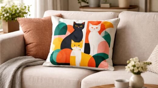 découvrez notre housse de coussin chat, l'accessoire ludique et graphique parfait pour apporter charme et originalité à votre canapé.