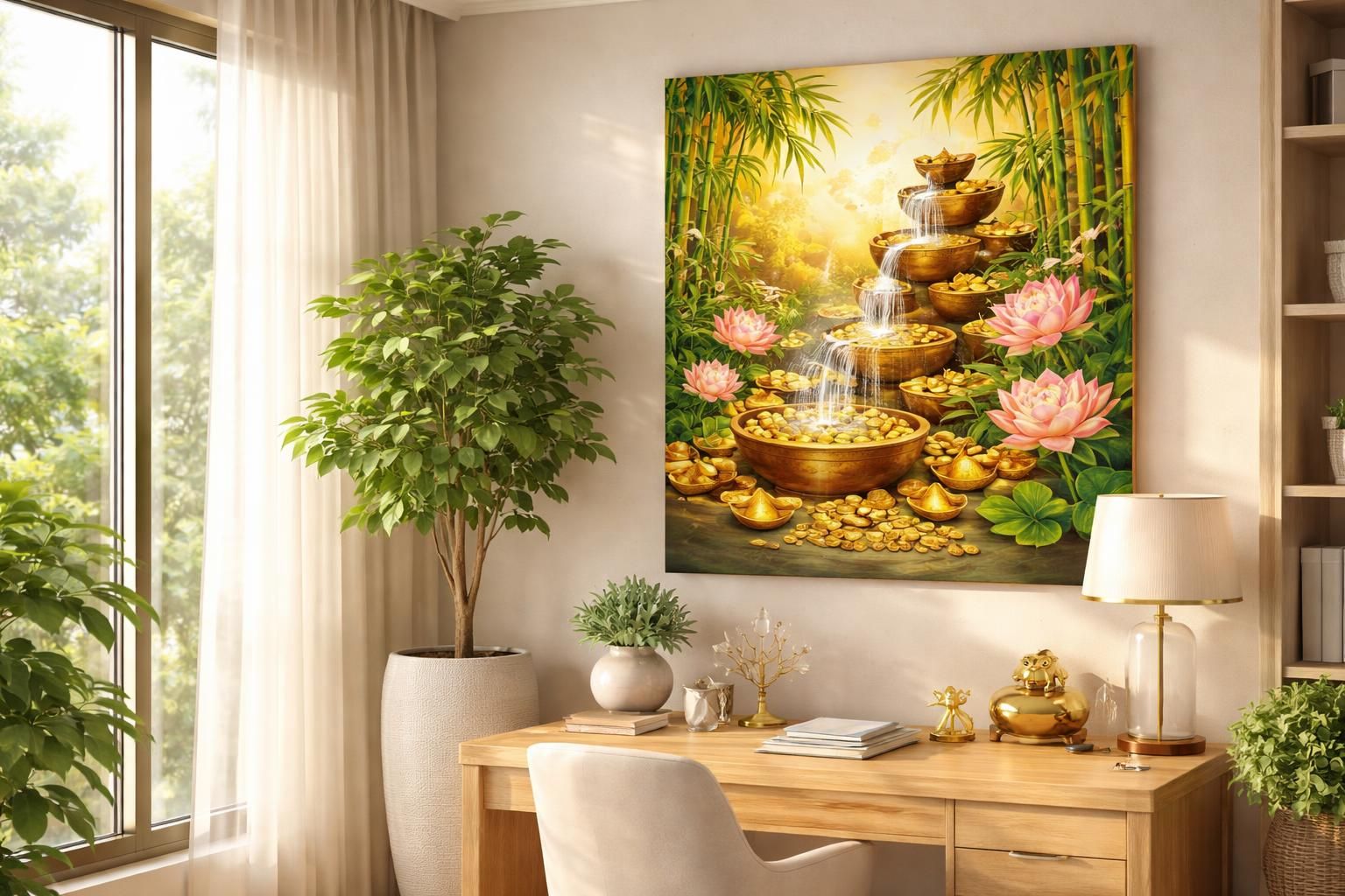 découvrez comment placer un tableau feng shui de la richesse pour attirer la prospérité et l'abondance dans votre maison ou bureau.