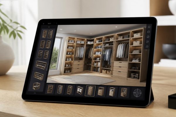 apprenez à concevoir un dressing sur ipad, module par module, pour optimiser votre rangement et créer un espace personnalisé et fonctionnel.