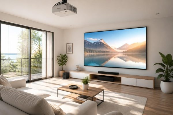 découvrez comment associer un vidéoprojecteur epson à un écran alr pour un salon lumineux, et profitez d'une qualité d'image exceptionnelle même en plein jour.